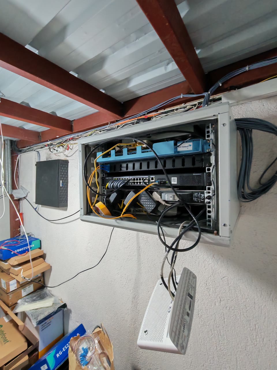 Öncesi - Türkaylar Tekstil — Fiber Altyapı, Network ve 54 Kameralı Güvenlik Sistemi
